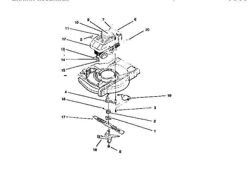 Engine Assembly Diagram and Parts List for 10321 790001 & UP Lawn Boy Lawn Mower